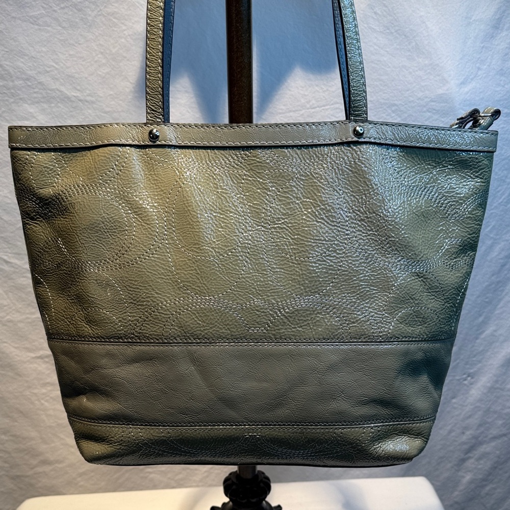 Coach Olive Green Tote Bag - Picture 4 of 14